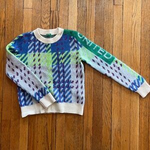 vintage United Colors of Benetton fuzzy wool-mohair blend sweatee